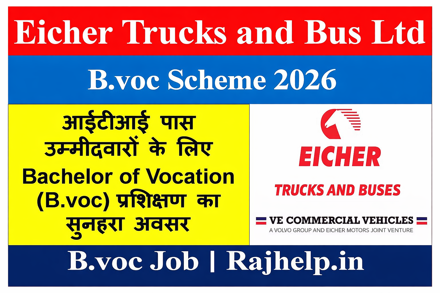 Eicher Trucks and Bus Ltd Bvoc Scheme 2026