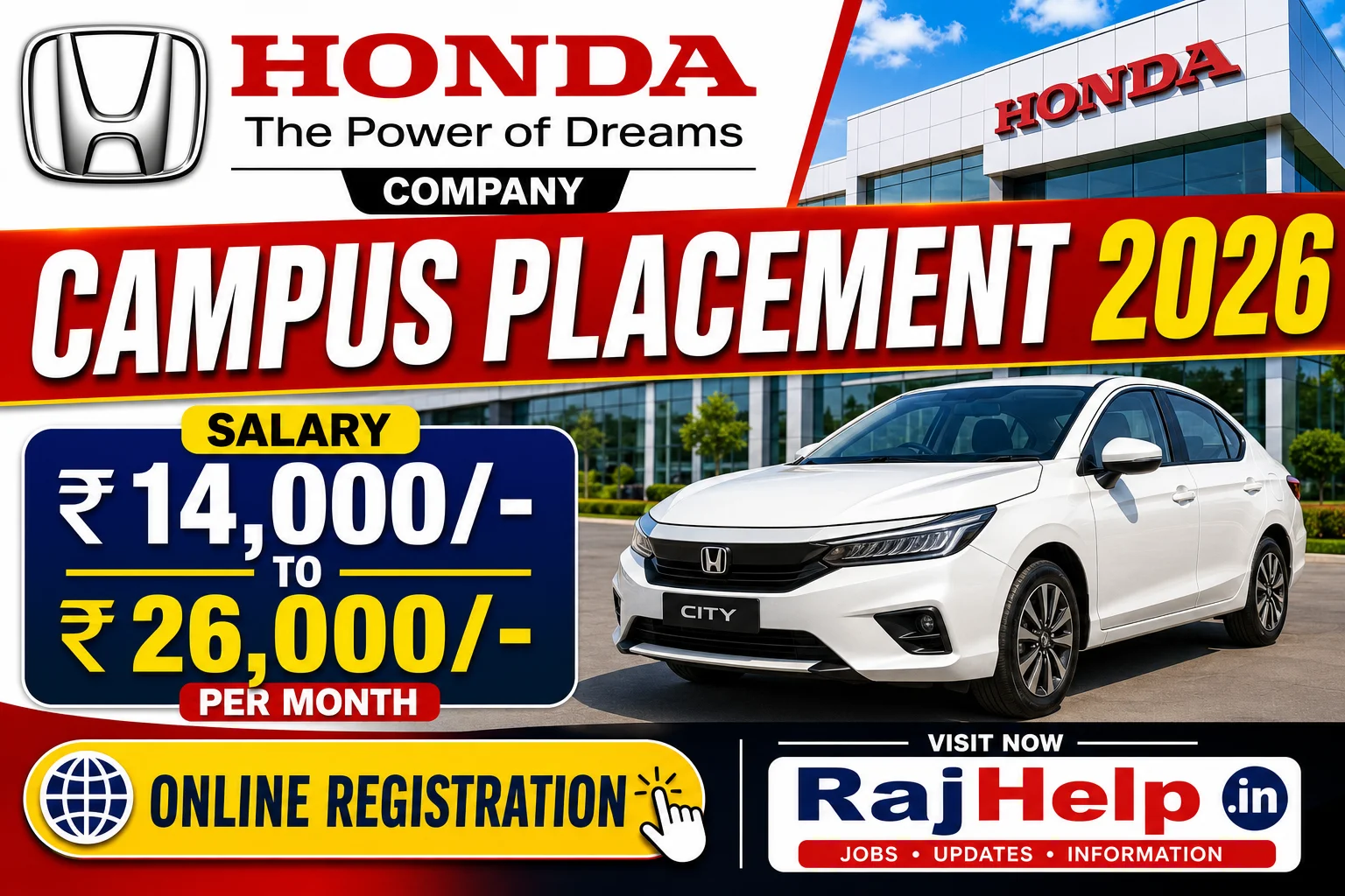Honda Cars Campus Placement 2026