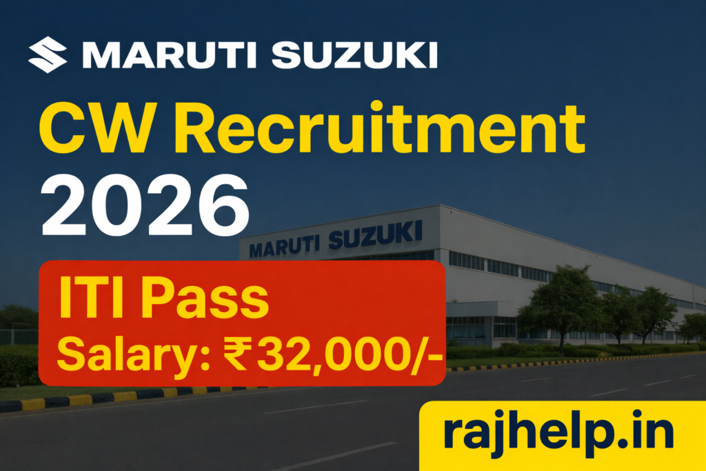 Maruti Suzuki CW Recruitment 2026